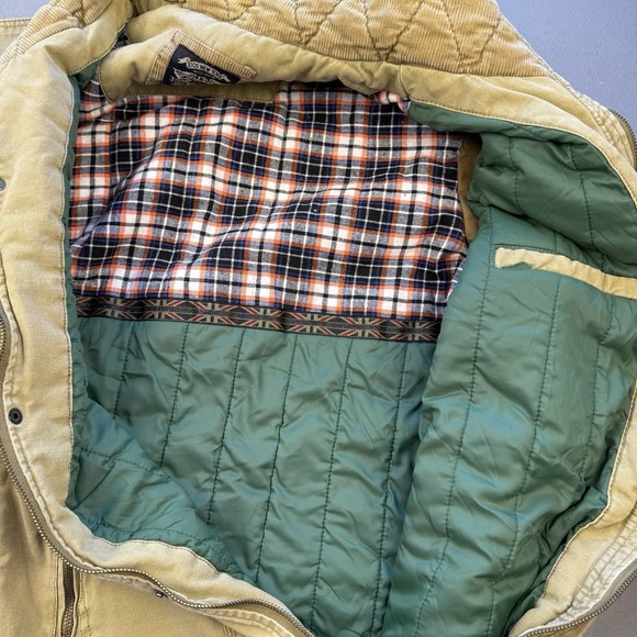 Vtg. Xios NY Plaid Lined Barn Chore Bomber Jacket Corduroy Collar/Cuffs Sz 2XL - Picture 5 of 16